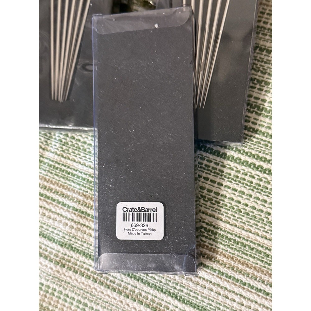 New Crate & Barrel Stainless Steel Cocktail / Food Picks - Set of 30 (5 Packs) - Picture 5 of 5